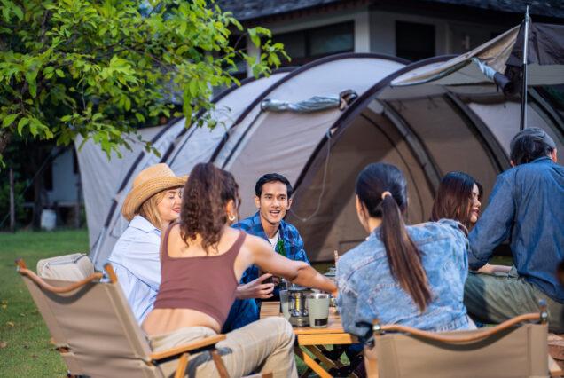 Outdoors While Camping