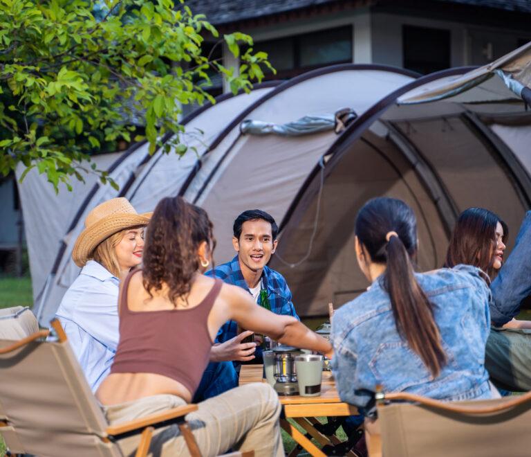 Outdoors While Camping