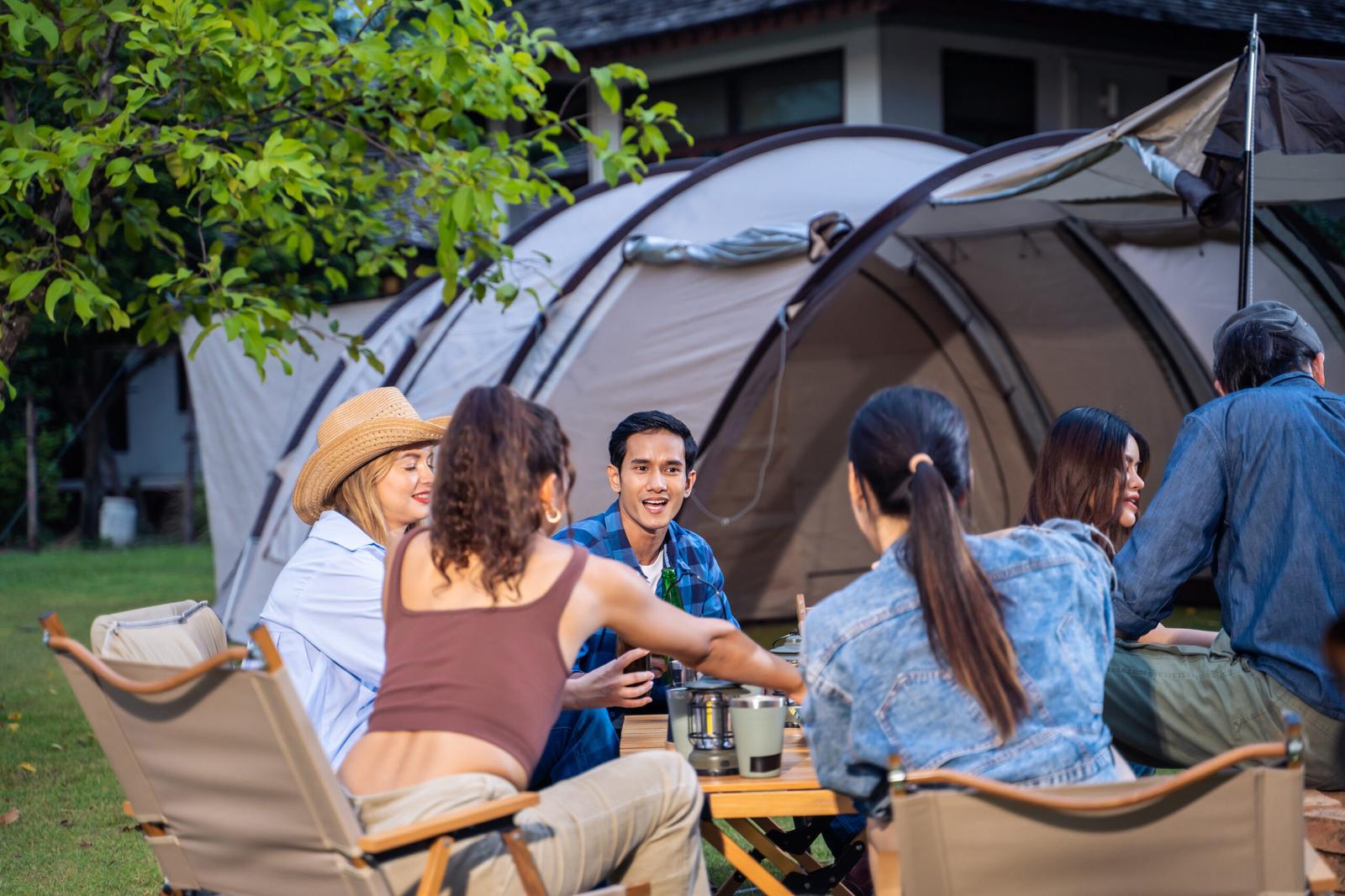 Outdoors While Camping